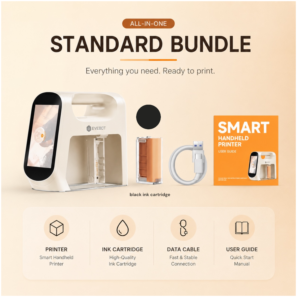 Evebot Smart Handheld
Printer for Coffee, Bread & Desserts