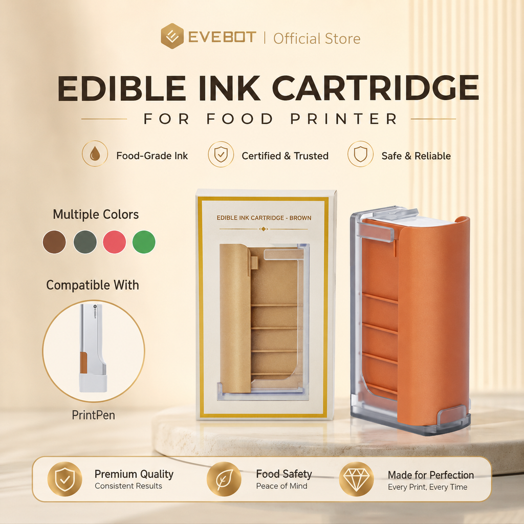 EVEBOT Original Edible Ink Cartridge for PrintPen and smart Printer